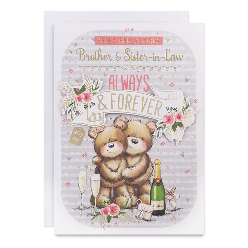 6pk Cards C50 Brother & Sister-In-Law Anniversary - Tiger Feet Ireland