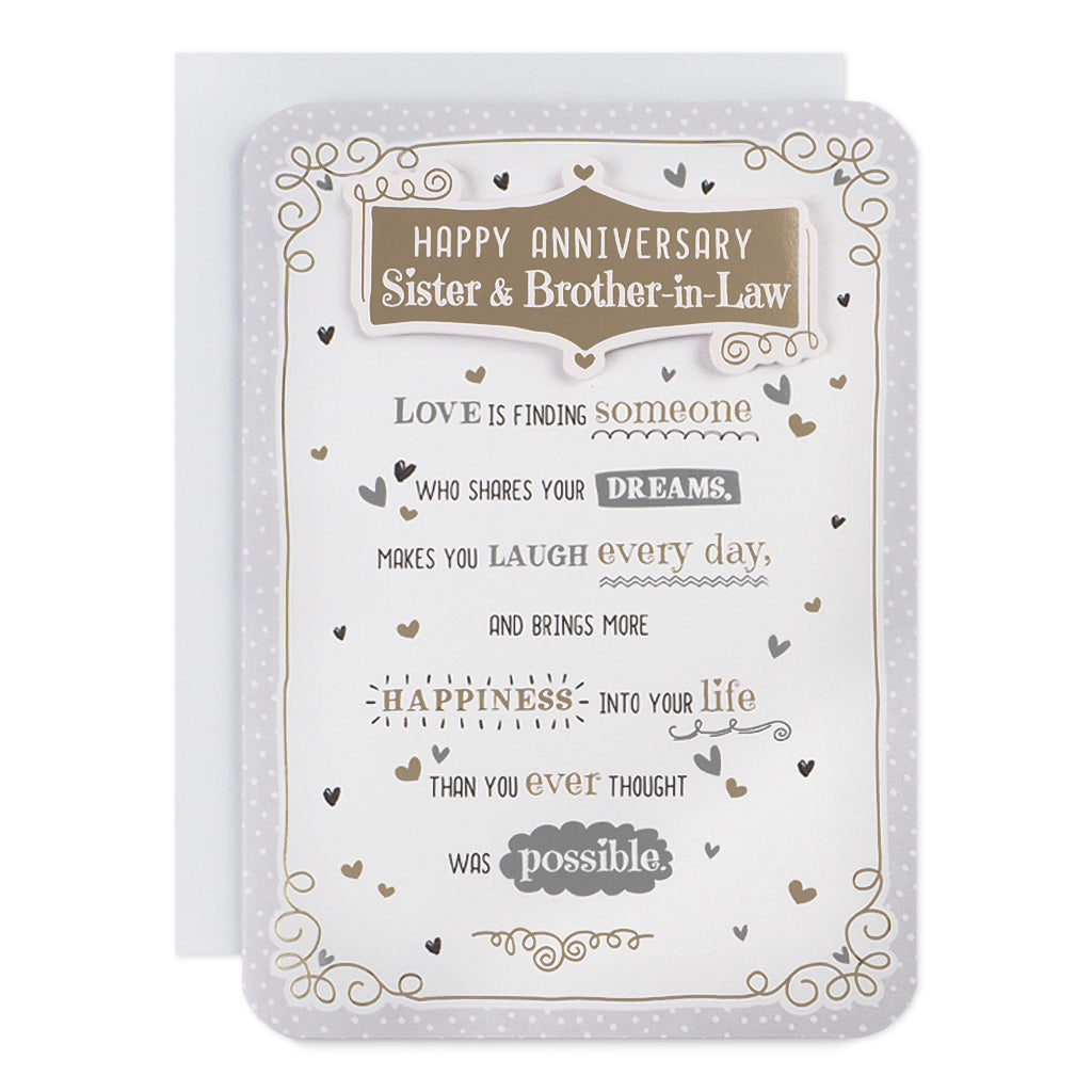 6pk Cards C50 Sister & Brother-In-Law Anniversary - Tiger Feet Ireland