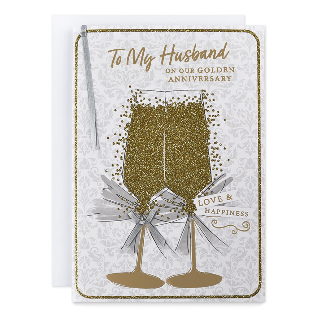 6pk Cards C75 Husband Golden Anniversary - Tiger Feet Ireland