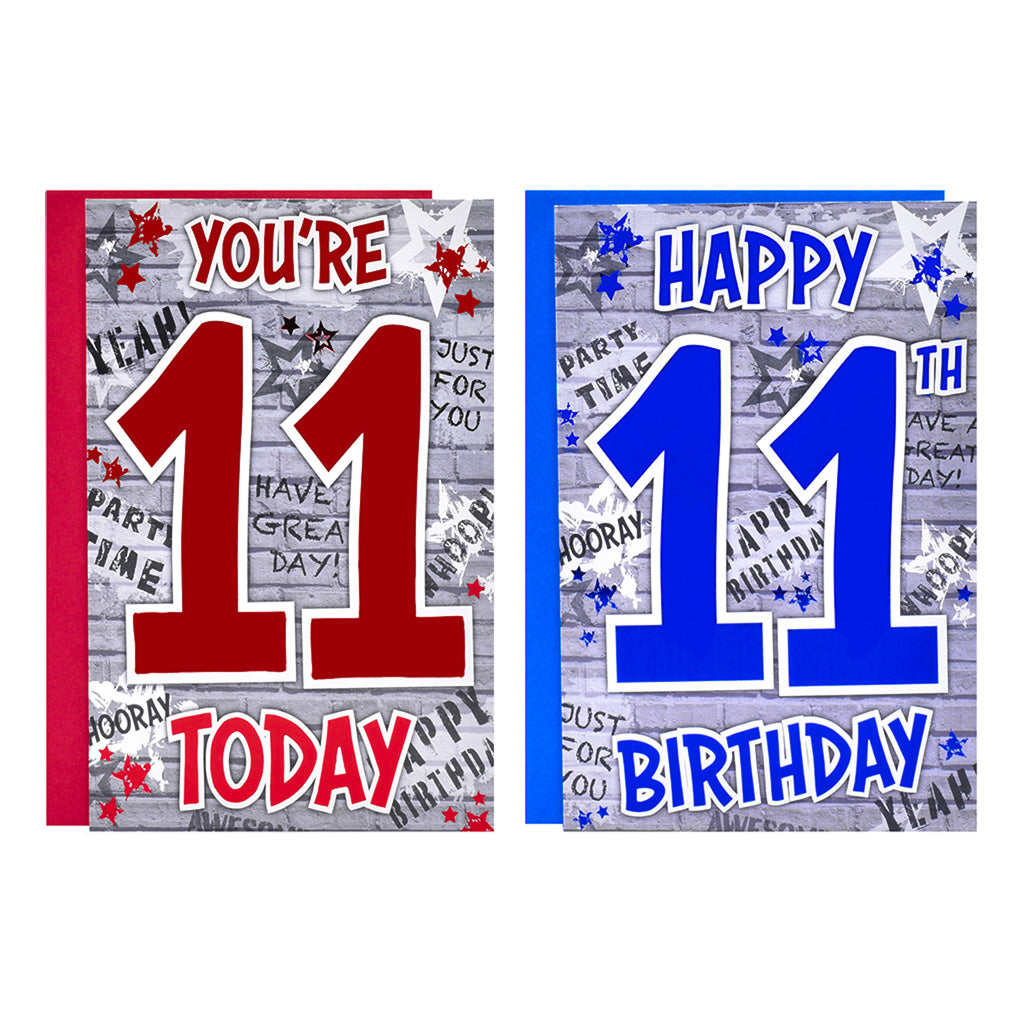 Poppyhill 12 Pack Cards C50 Birthday Age 11