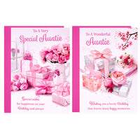 12pk Cards C50 Birthday Auntie - Tiger Feet Ireland