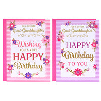 12pk Cards C50 Birthday Great-Granddaughter - Tiger Feet Ireland