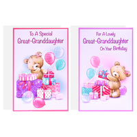 12pk Cards C50 Birthday Great-Granddaughter - Tiger Feet Ireland