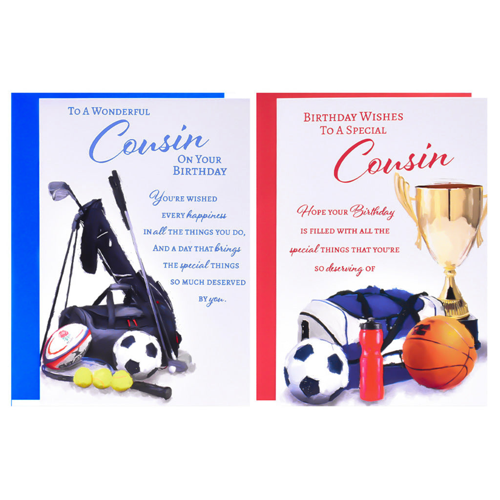 12pk Cards C50 Birthday Cousin - Tiger Feet Ireland
