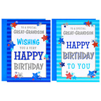 12pk Cards C50 Birthday Great-Grandson - Tiger Feet Ireland