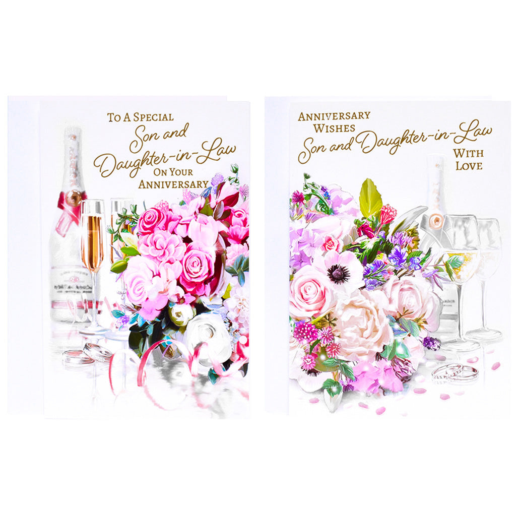 12pk Cards C50 Son & Daughter-In-Law Anniversary - Tiger Feet Ireland