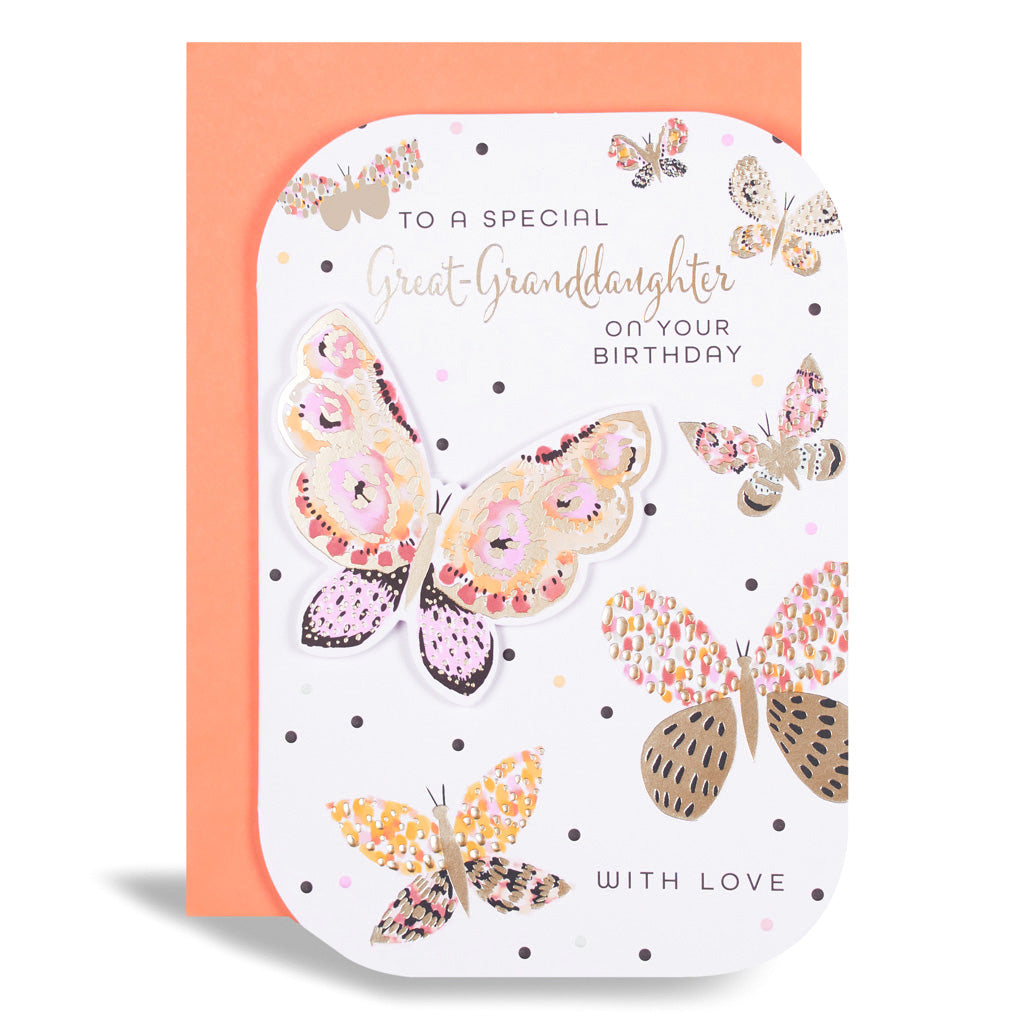 6pk Cards C50 Birthday Great-Granddaughter - Tiger Feet Ireland