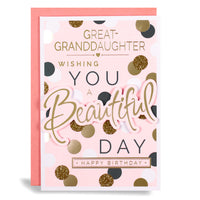 6pk Cards C50 Birthday Great-Granddaughter - Tiger Feet Ireland