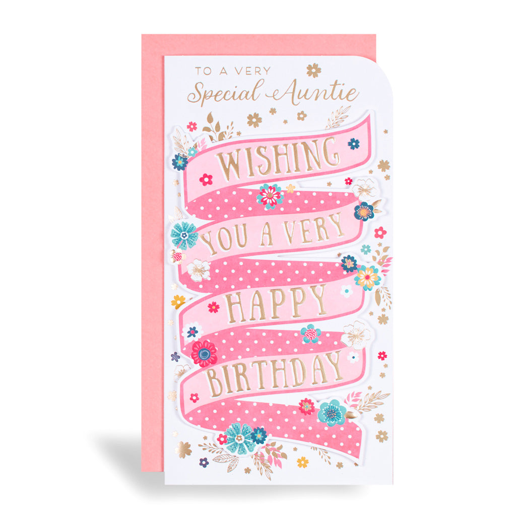 6pk Cards C55 Birthday Auntie - Tiger Feet Ireland