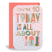 6pk Cards C75 Birthday Age 10 - Tiger Feet Ireland