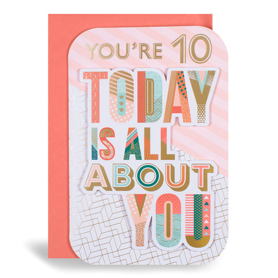 6pk Cards C75 Birthday Age 10