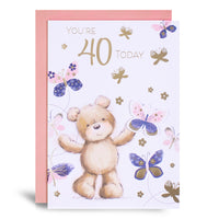 6pk Cards C90 Birthday Age 40 - Tiger Feet Ireland