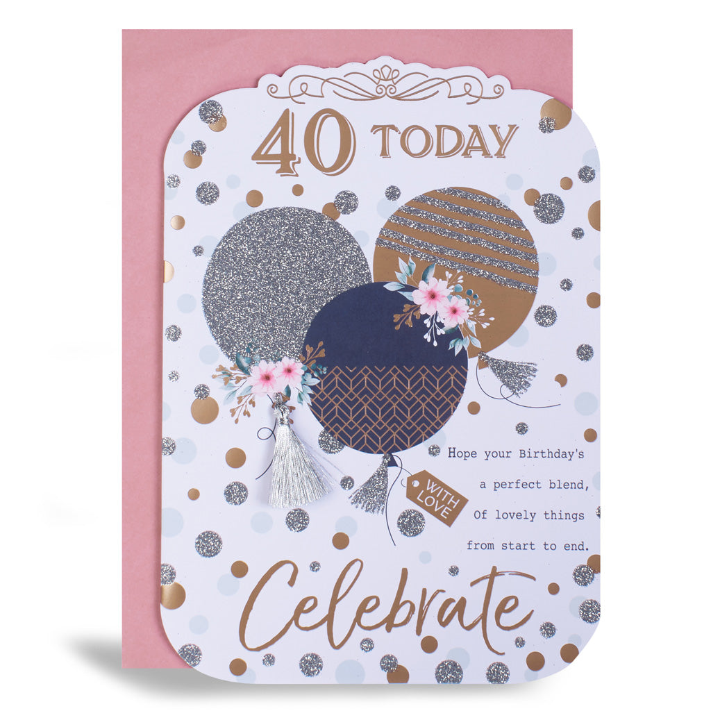 6pk Cards C90 Birthday Age 40 - Tiger Feet Ireland