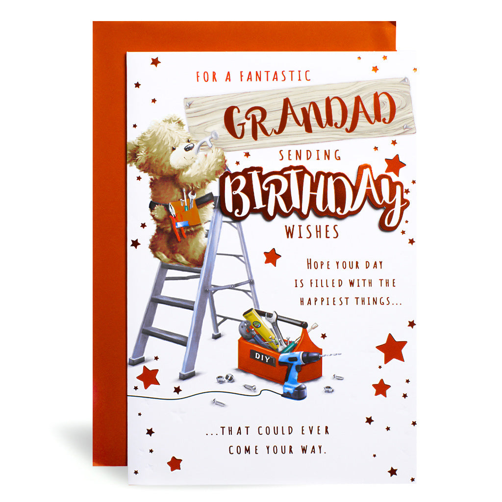 6pk Cards C75 Birthday Grandad - Tiger Feet Ireland