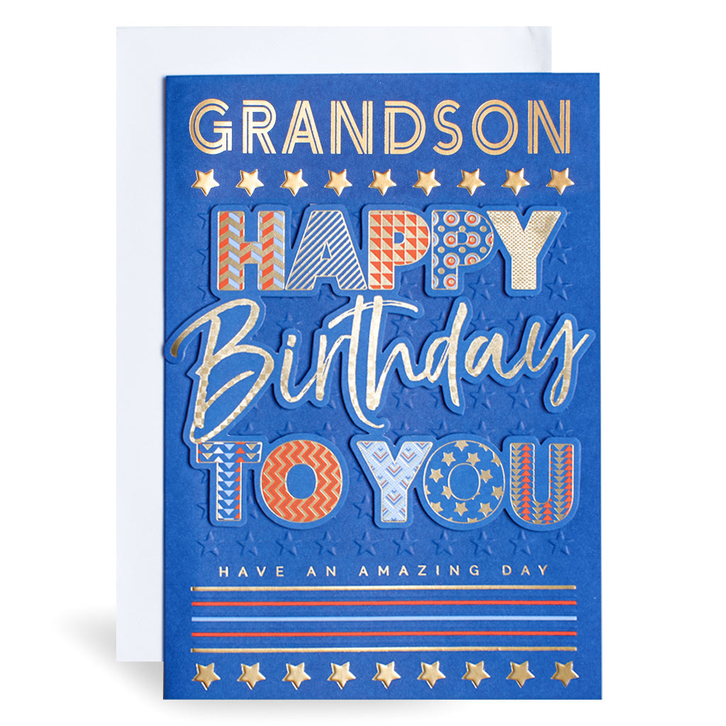6pk Cards C90 Birthday Grandson - Tiger Feet Ireland