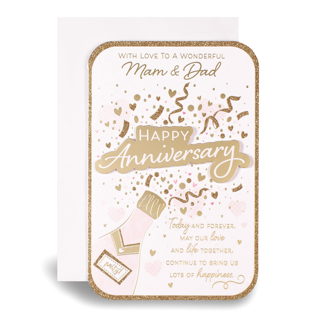 6pk Cards C75 Mam & Dad Anniversary - Tiger Feet Ireland