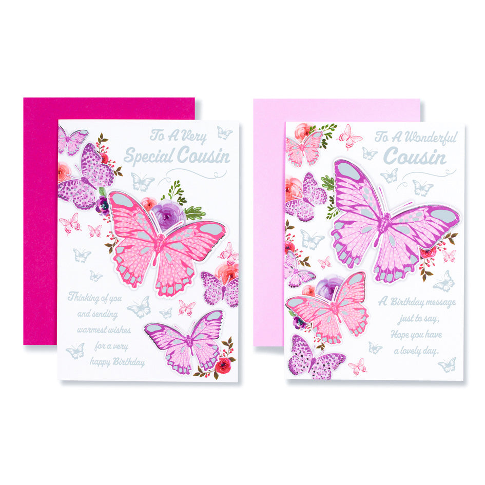 12pk Cards C50 Birthday Cousin - Tiger Feet Ireland