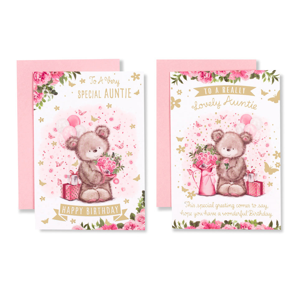 12pk Cards C50 Birthday Auntie - Tiger Feet Ireland