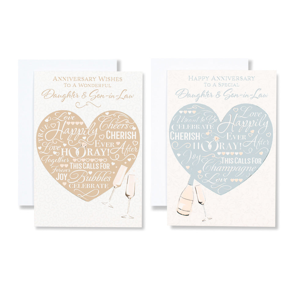 12pk Cards C50 Daughter & Son-In-Law Anniversary - Tiger Feet Ireland