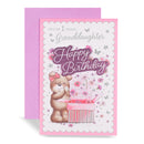 6pk Cards C75 Birthday Age 1 Granddaughter - Tiger Feet Ireland