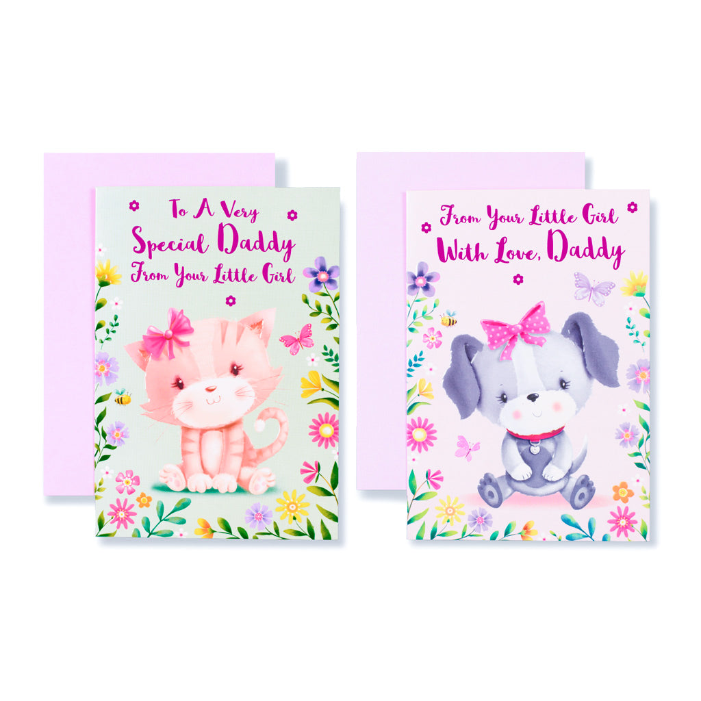 12pk Cards C50 Birthday Daddy From Little Girl - Tiger Feet Ireland