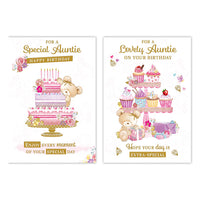 12pk Cards C50 Birthday Auntie - Tiger Feet Ireland