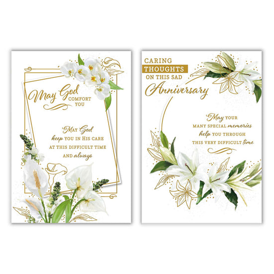 12pk Cards C50 Thinking Of You Anniversary (Death)
