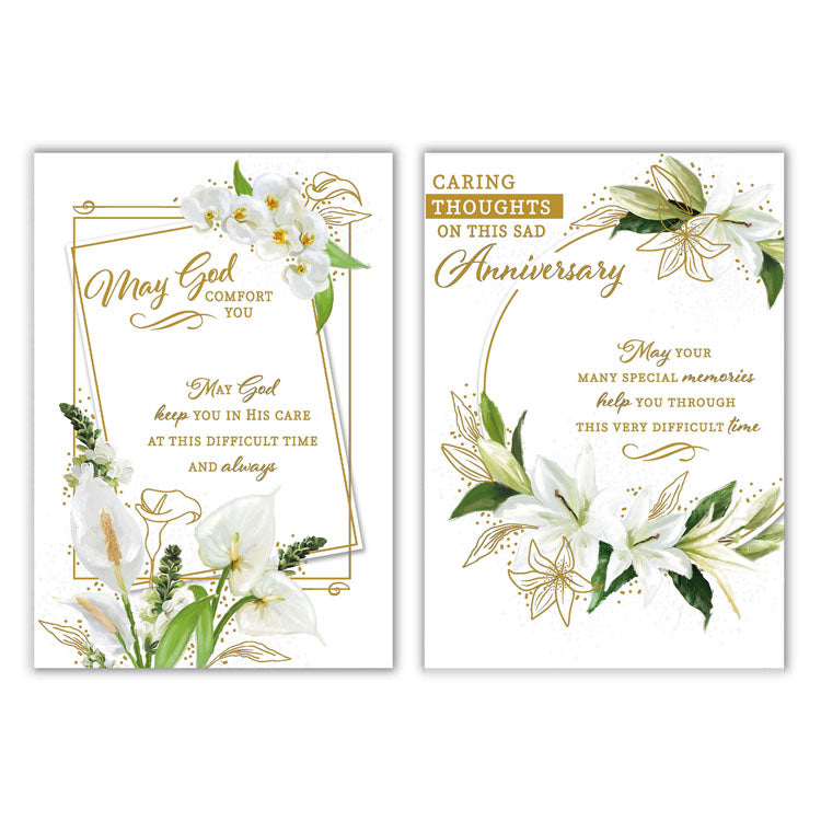 12pk Cards C50 Thinking Of You Anniversary (Death) - Tiger Feet Ireland