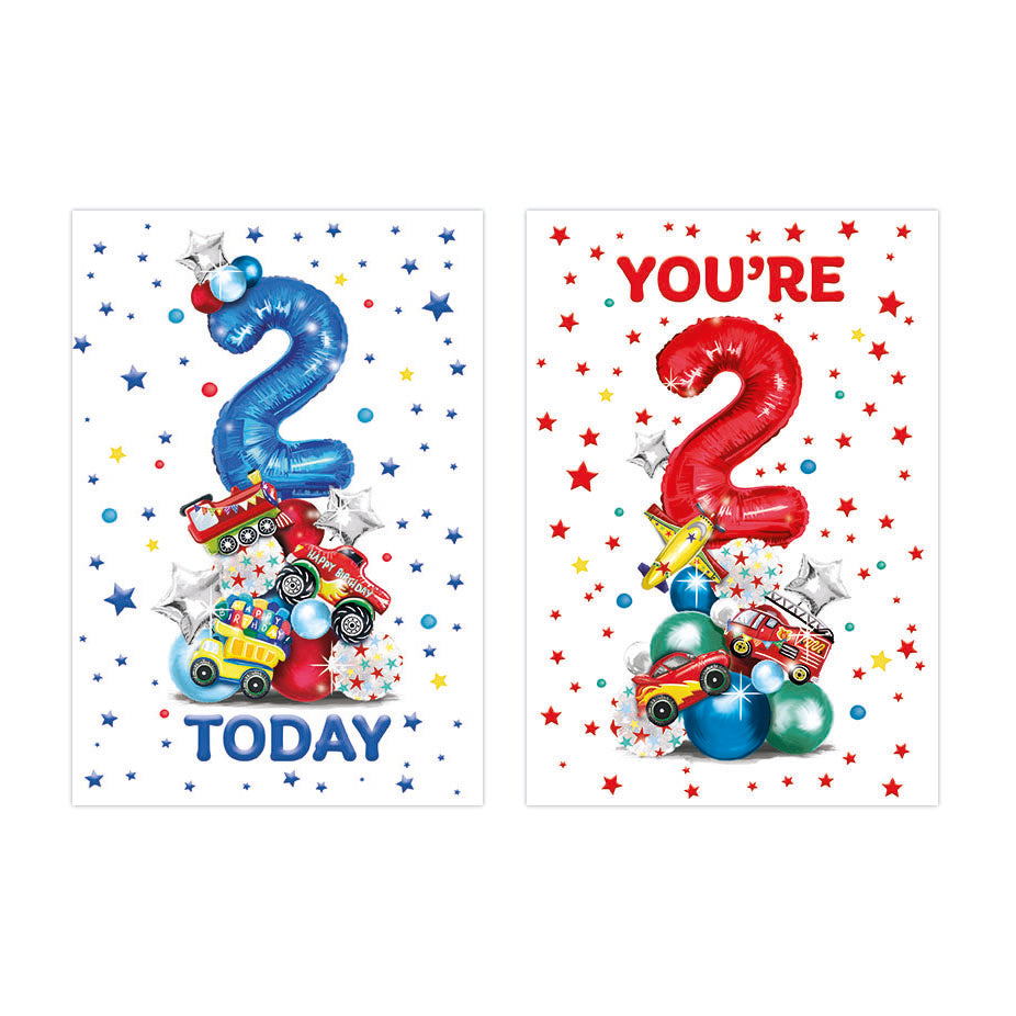 Poppyhill 12 Pack Cards C50 Birthday Age 2
