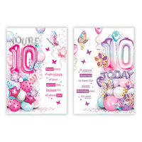 Poppyhill 12 Pack Cards C50 Birthday Age 10