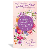 6pk Cards C55 Birthday Sister-In-Law - Tiger Feet Ireland