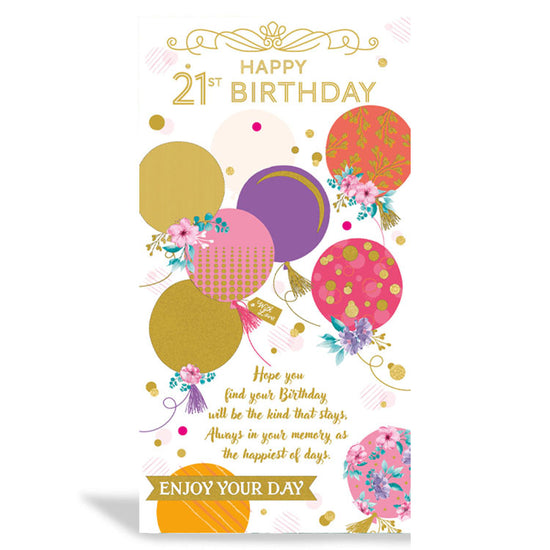6pk Cards C55 Birthday Age 21