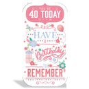 6pk Cards C55 Birthday Age 40 - Tiger Feet Ireland