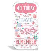 6pk Cards C55 Birthday Age 40 - Tiger Feet Ireland