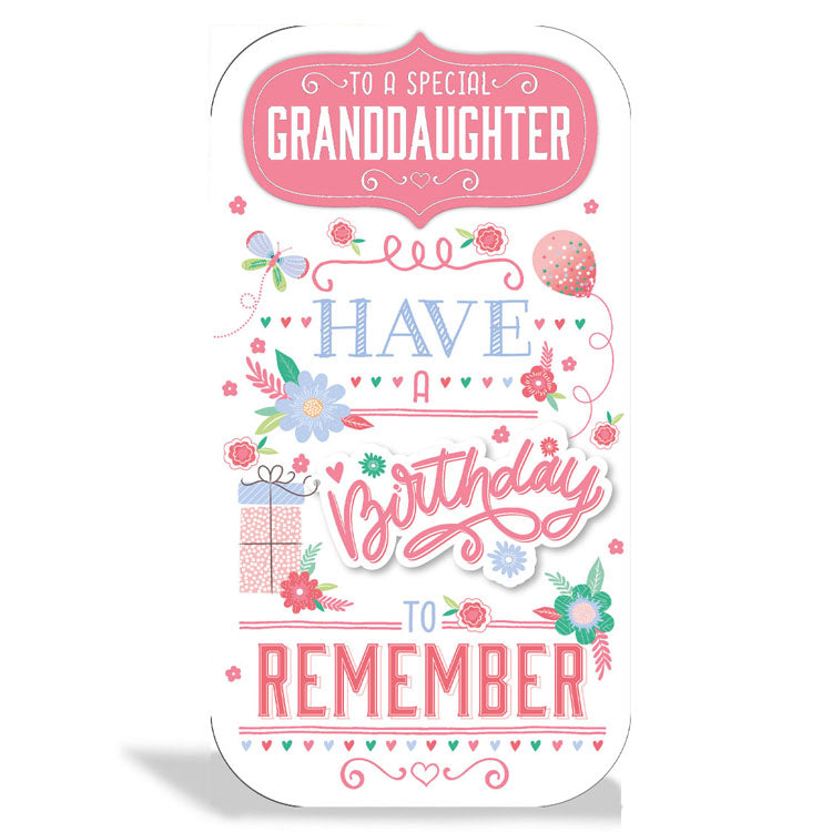 6pk Cards C55 Birthday Granddaughter - Tiger Feet Ireland