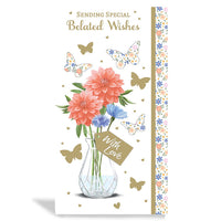 6pk Cards C55 Birthday Belated - Tiger Feet Ireland