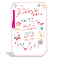 6pk Cards C75 Birthday Granddaughter - Tiger Feet Ireland
