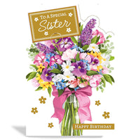 6pk Cards C75 Birthday Sister - Tiger Feet Ireland