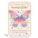 6pk Cards C75 Birthday Sister - Tiger Feet Ireland