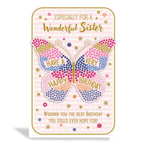6pk Cards C75 Birthday Sister - Tiger Feet Ireland