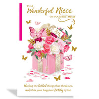 6pk Cards C75 Birthday Niece - Tiger Feet Ireland