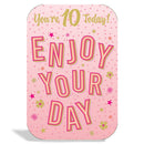 6pk Cards C75 Birthday Age 10 - Tiger Feet Ireland