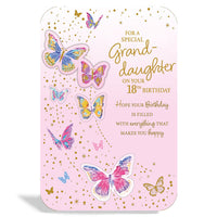 6pk Cards C90 Birthday Age 18 Granddaughter - Tiger Feet Ireland