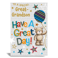 6pk Cards C50 Birthday Great-Grandson - Tiger Feet Ireland