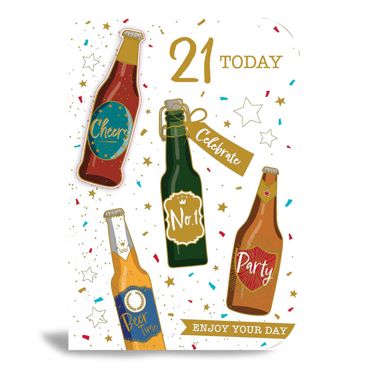 6pk Cards C50 Birthday Age 21 - Tiger Feet Ireland