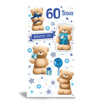 6pk Cards C55 Birthday Age 60 - Tiger Feet Ireland