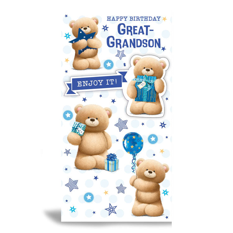 6pk Cards C55 Birthday Great-Grandson - Tiger Feet Ireland