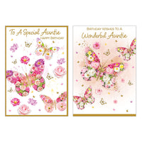 12pk Cards C50 Birthday Auntie - Tiger Feet Ireland