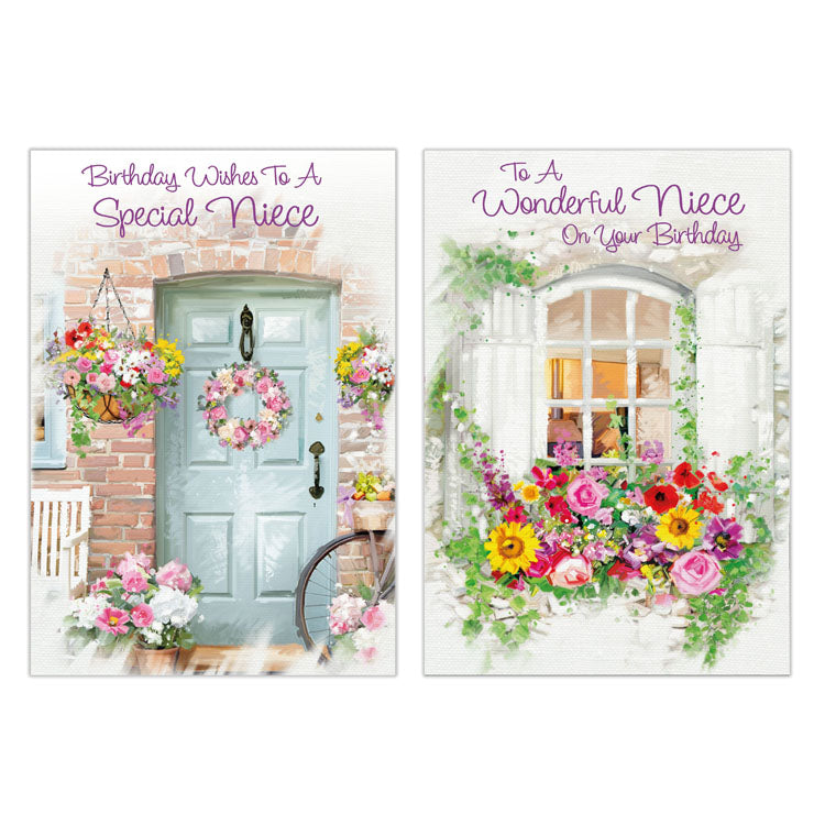 12pk Cards C50 Birthday Niece - Tiger Feet Ireland
