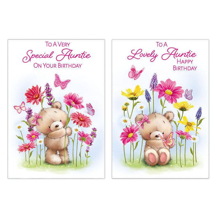 12pk Cards C50 Birthday Auntie - Tiger Feet Ireland